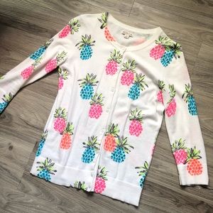Pineapple button up sweater